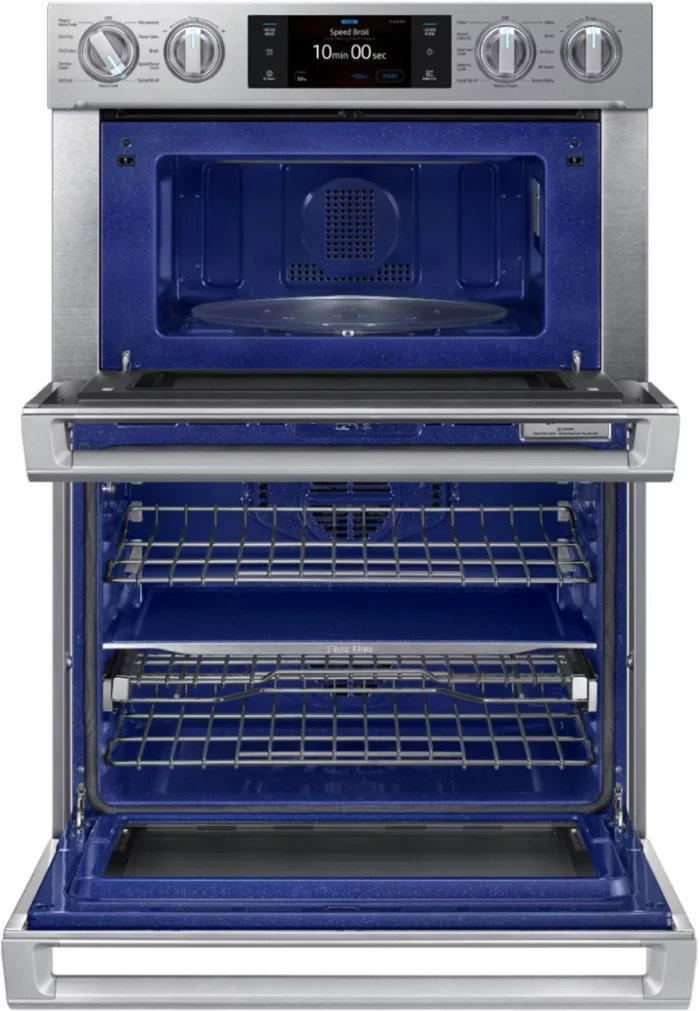 Samsung - 30" Microwave Combination Wall Oven with Flex Duo, Steam Cook and WiFi - Stainless Steel - Image 2