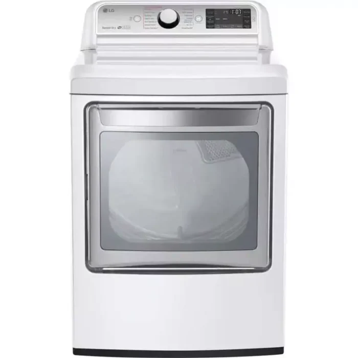 LG - 7.3 Cu. Ft. Smart Gas Dryer with Sensor Dry DLG7301WE - White